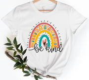 Be Kind Graphic Tees For Women Teacher Gifts Kindness T Shirt Women Rainbow Spring Appare Motivational Outfits