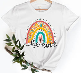 Be Kind Graphic Tees For Women Teacher Gifts Kindness T Shirt Women Rainbow Spring Appare Motivational Outfits