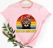 Best Cat Mom Ever Funny Shirt Women Vintage Gift for Her Cat Lover Gift Cat Mom Gift for Mom Cat Mom Tshirt Mothers Day